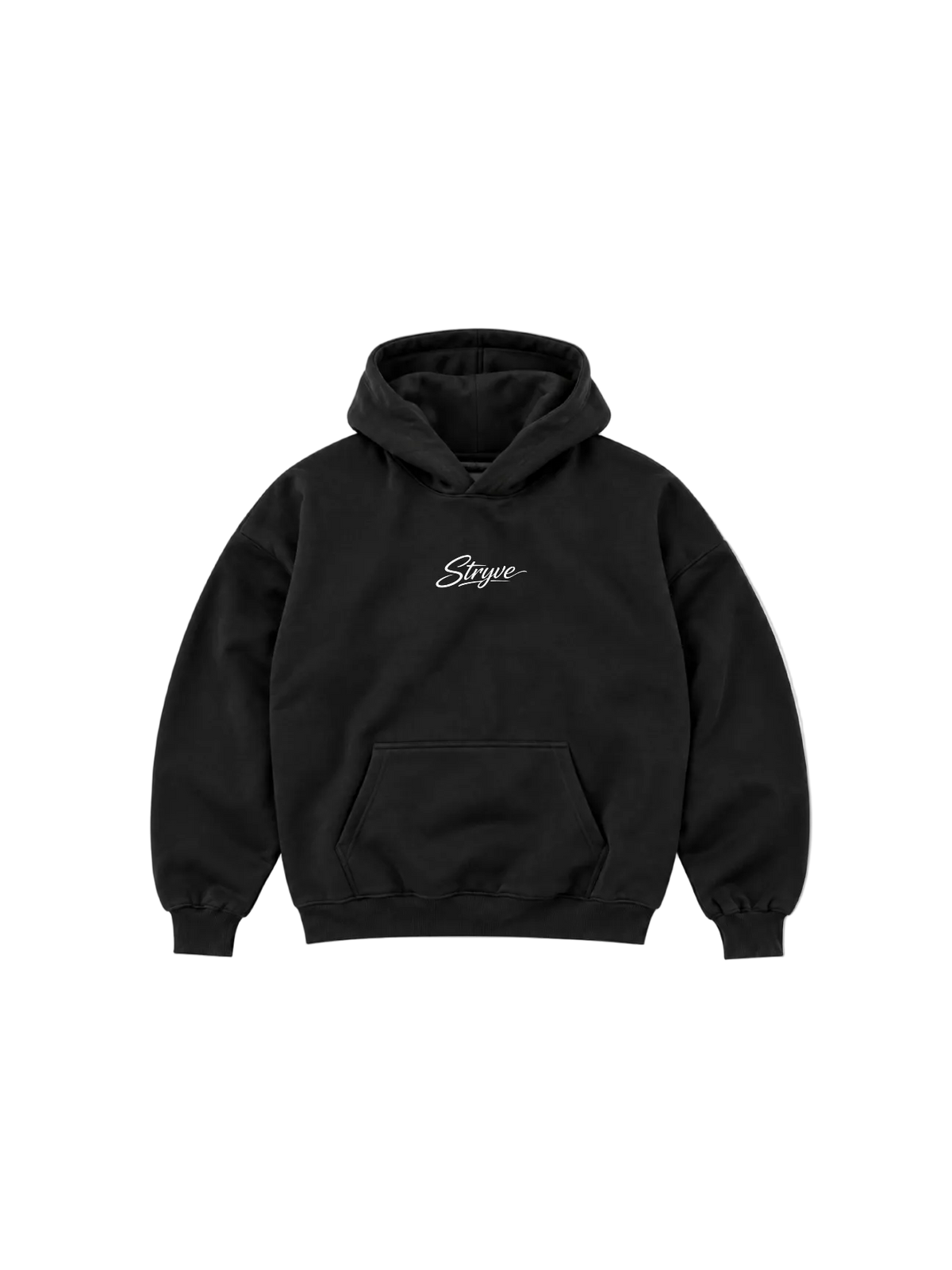 HD- Black ‘STRYVE’ Embroidered Hoodie