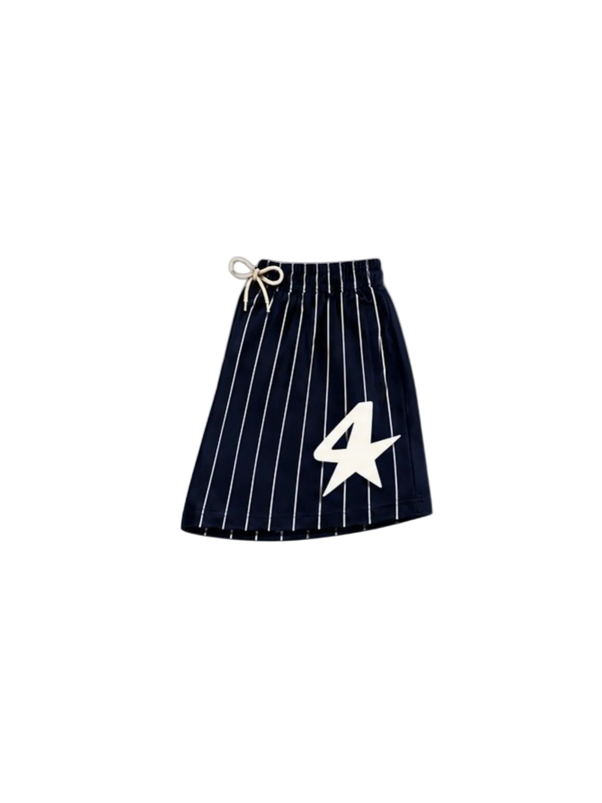 SH- Navy N White Pinstripe 5 Inch Mesh Shorts