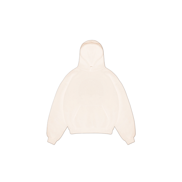 Crème ‘4 Star’ Embossed Hoodie