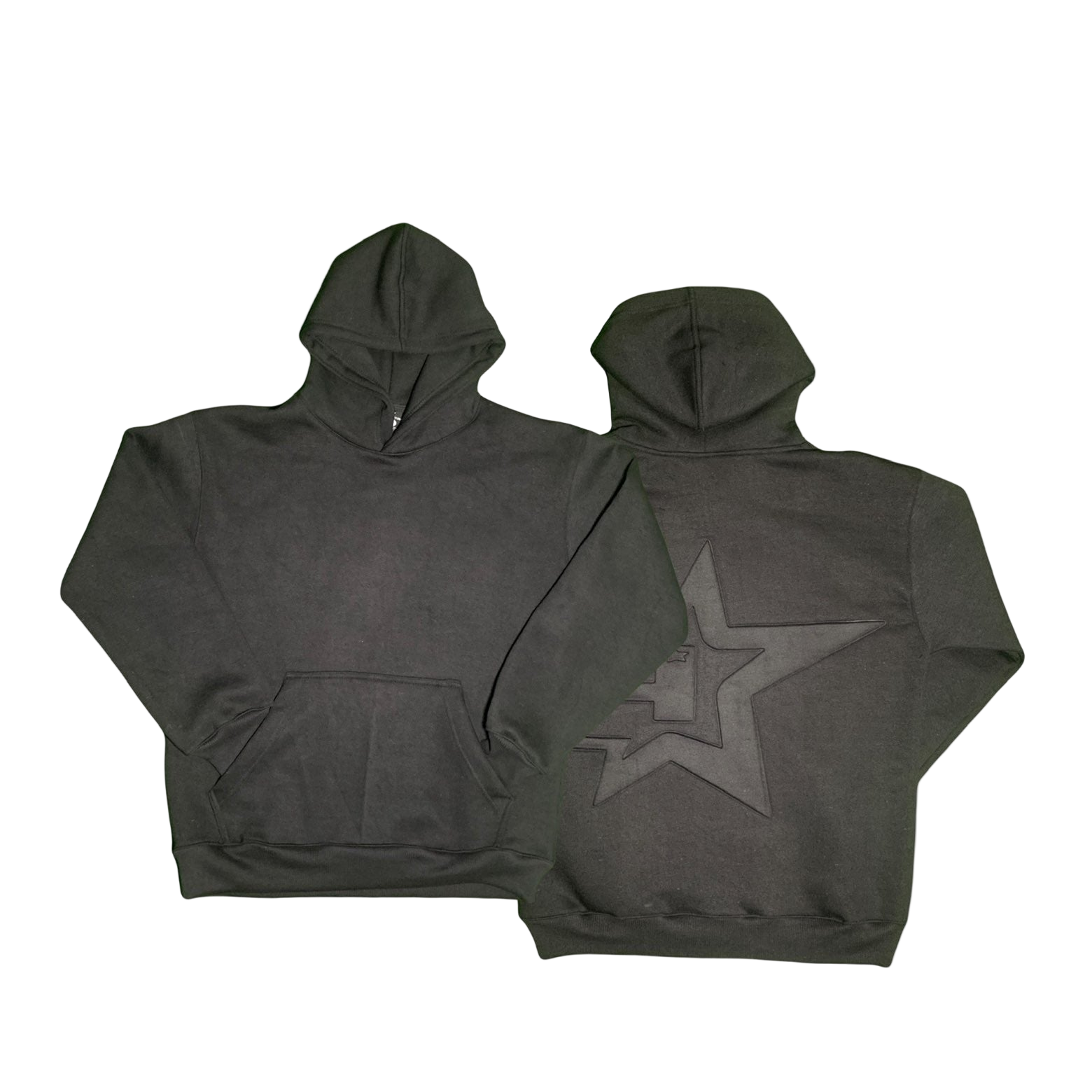 Black ‘4 Star’ Embossed Hoodie